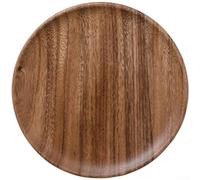 Crabop Plateau de service en noyer naturel de forme irrégulière pour charcuterie, fromage, fête, salle à manger, 30 x 12 cm (taille M)