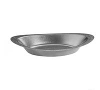 Crabop Plateau de service unique en forme de bateau pour plats principaux et apéritifs - Plaque en acier 26 x 18 cm (argenté)