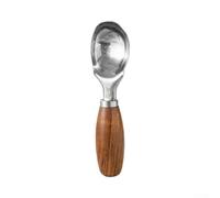 Crabop Portionneuse Glace Acier pour bois Ergonomique Portionneuse Glace | Tête acier poli, boule parfaite, manche pour bois naturel, 16cm, pour idéal dessert ferme