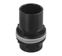 Crabop Raccord fileté en PVC pour réservoir de filtre d'aquarium avec joint d'étanchéité pour tuyau d'entrée et de sortie de bassin à koï 50 mm (40 mm)