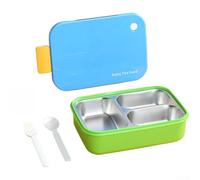 Crabop Récipient alimentaire thermique en acier 304 650 ml 304 (vert) | Isolation à double paroi, garde au chaud 4 h, fuite pour verrouillage étanche, acier 304, trajets au bureau