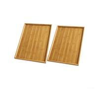 Crabop Set Plateaux Rectangulaires pour bois Naturel 28x19cm Set Plateaux(44cm)
