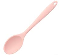 Crabop Silicone Cuillère de Table Antiadhésive Noire Silicone Cuillère(Pink Spoon)