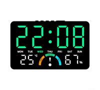 Crabop Station Météo Intérieure Indicateur Confort Sec Humide(Green) | Support arrière détachable permet fixation murale pose bureau, table de chevet, pour étagère flexible
