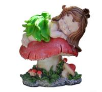 Crabop Statuette de Fée pour en Résine Peinte à la Main pour Jardin
