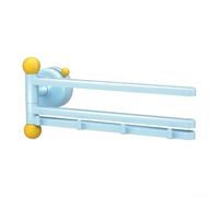 Crabop Support Mural PET Rotatif 27cm pour Éponge et Torchon(A) | Ventouses puissantes, fixation murale percer, rotation 360 degrés, pour idéal pour petits espaces, évite l'humidité