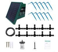 Crabop Système d'irrigation goutte à goutte à énergie solaire, batterie de 30 jours, kit de bricolage pour jardin, balcon, serre, arrosage automatique