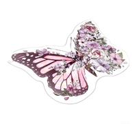 Crabop Tapis doux en forme de papillon lavable qui ne perd pas ses poils pour chambre de filles et garçons 20 x 20 cm (papillon D)