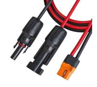 Crabop XT60i Câble solaire pour courant 8 A max haute efficacité XT60i | Conception de connexion parallèle, prend en charge les panneaux de 50 W à 200 W, optimise la récolte d'énergie, fil 12 AWG