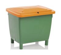 Craemer Bac à sel L790xl605xH775 mm 210 l HD-PE vert/orange sans glissière de prélèvemen Quantité:1