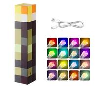 Craft Lampe torche murale 16 couleurs - 30 cm, lampe de nuit rechargeable, support main/mural, éclairage, lampe de chevet avec crochet et chargement USB pour cadeaux enfants, cosplay, décoration de