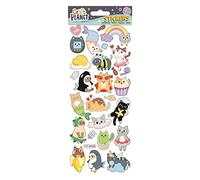 Craft Planet Autocollants amusants et colorés - Les super chats sont fournitures d'embellissement idéales pour le scrapbooking la fabrication de livres, cadeaux produits personnalisés, CPT 805308