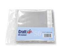 Craft UK 1019-50 sacs en cellophane de 10 x 10 cm Claire