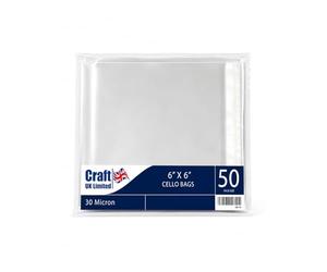 Craft UK 794 6x6-Inch 50 Sacs pour Violoncelle Transparent