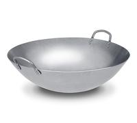 Craft Wok 46 cm Grand wok en acier carbone martelé à la main style canton 45,7 cm (fond rond) / 731W87-18in