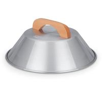 Craft Wok Couvercle dôme pour woks de 35-36 cm en forme de dôme traditionnel avec poignée en bois pour woks de 35,6 cm - Batterie de cuisine asiatique en aluminium / 732W3