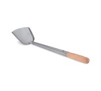 Craft Wok Spatule pour wok moyenne en acier inoxydable avec poignée ergonomique en bois - Ustensile de cuisine asiatique traditionnel / 732W5