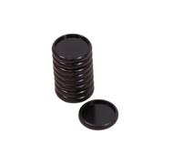 Craftelier - Anneaux Disques en Plastique S pour la Reliure des Agendas, Carnets de Notes ou Albums | Idéal pour le Scrapbooking et Crafting | Lot de 9 Pièces de 25 mm de Diamètre - Couleur Noir