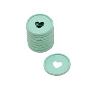 Craftelier - Anneaux en M en Métal avec Cœur Découpé pour Reliure des Agendas, Plannings, Carnets ou Albums de Scrapbooking et Artisanat | Lot de 9 Pièces de 35 mm Diamètre - Couleur Turquoise