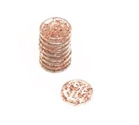 Craftelier - Anneaux en S en Pastique à Paillettes pour la Reliure des Agendas, Carnets de Notes ou Albums de Scrapbooking | Lot de 9 Pièces de 25 mm Diamètre - Couleur Rose avec Pailletté