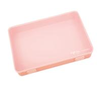 Craftelier - Boîte de rangement pour fournitures de scrapbooking et d'artisanat avec couvercle transparent | Empilable avec boîtes assorties | Dimensions : 26,5 cm x 17,8 cm x 4,2 cm - Couleur rose
