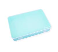 Craftelier - Boîte de rangement pour scrapbooking et travaux manuels avec couvercle transparent | Empilable avec boîtes égales | Dimensions : 26,5 cm x 17,8 cm x 4,3 cm - Turquoise