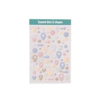 Craftelier - Enamel Dots and Shapes Vintage Pastel | Mini autocollants auto-adhésifs avec finition nacrée pour décoration de projets de scrapbooking et d'artisanat | Comprend 72 pièces colorées