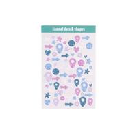 Craftelier - Enamel Dots and Shapes Winter | Mini autocollants auto-adhésifs avec finition nacrée pour décoration de projets de scrapbooking et d'artisanat | Comprend 72 pièces colorées