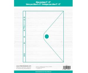 Craftelier - Enveloppes Transparentes pour Classeur, Album ou Reliure à 6 Anneaux avec Fermeture Velcro | Inclut 3 Enveloppes | Couleur Transparente - Disponible en 3 Tailles Différentes (9" x 12")