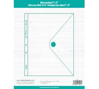 Craftelier - Enveloppes Transparentes pour Reliure, Album ou Reliure à 6 Anneaux avec Fermeture Velcro | Inclut 3 Enveloppes | Couleur Transparente - Taille 13 x 22 cm (5.11" x 8.66")