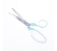Craftelier - Grands ciseaux de bricolage universels en acier inoxydable - Poignée ergonomique et finition pointue | Convient aux gauchers et aux droitiers | Taille 21,59 cm - Turquoise et Blanc