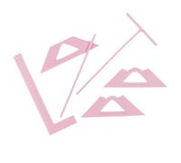 Craftelier - Kit Règles et Carrés de Reliure | Outils de base pour les projets de scrapbooking, d'artisanat et de reliure | Comprend une Règle L, une Règle T et des Carrés | Couleur Rose