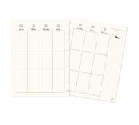 Craftelier Lot de 25 feuilles de jour de la semaine en espagnol pour planificateurs personnalisés avec reliure à anneaux disques. Comprend 25 feuilles prédécoupées à 9 anneaux. Dimensions : 17,77 x