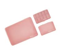 Craftelier - Lot de 3 boîtes de rangement et organisateur pour le matériel de scrapbooking et les travaux manuels. 2 tailles : grande boîte 26,5 x 17,8 x 4,2 cm et petite 14,6 x 9,1 x 3,2 cm, rose