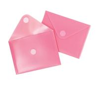 Craftelier Lot de 5 enveloppes de tri en plastique pour organiser des matrices et des matériaux pour scrapbooking et travaux manuels Rose transparent 17,5 x 13 cm