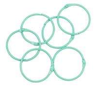 Craftelier - Lot de 6 Anneaux de Reliure en Métal pour Scrapbooking et Crafting | Anneaux pour Albums, Carnets, Planners ou Agendas | Taille Ø 45 mm - Couleur Turquoise