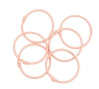 Craftelier - Lot de 6 Anneaux de Reliure en Métal pour Scrapbooking et Crafting | Anneaux pour Albums, Carnets, Planners ou Agendas | Taille Ø 45 mm - Couleur Rose Bébé