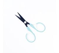 Craftelier - Mini ciseaux de précision en acier inoxydable - Poignée ergonomique | Convient aux gauchers et aux droitiers | Capuchon de sécurité inclus - Taille 11,4 x 6,5 cm - Turquoise et blanc