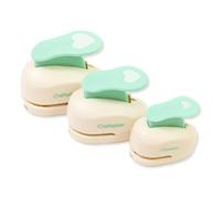 Craftelier - Perforatrices Coeur Lot de 3, Diamètres 3/8”, 5/8”, 1”