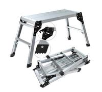 Craftfull Plateforme de Travail CF-107A | Échafaudage de 3 étapes - Échelle en Aluminium - Pliable - Jusqu'à 150 kg - Plateforme de Travail avec échafaudage - Escabeau - Établi