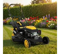 Craftfull Tondeuse à Gazon Thermique CR-224-30 | 4,6 KW 6,3 CV | Moteur OHV 223 cm³ | Autotractée avec Transmission à Faible Friction - Largeur de Coupe 53 cm, réglable en 7 Positions (4,6 KW 6,3 CV)