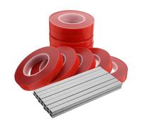 CRAFTHROU 10 Rouleaux de Ruban Adhésif Extensible Rouge en PVC pour Attaches D'arbres, Tuteurs à Tomates, Lien de Jardin, Facile à Utiliser pour Jardinage Extérieur