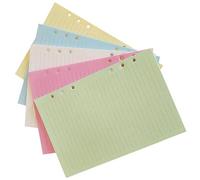 CRAFTHROU 100 Feuilles de Papier à Feuilles Mobiles A5 pour Classeur à 6 Anneaux, Recharge pour Cahier Ligné, pour Prise de Notes et Comptabilité en École ou Bureau