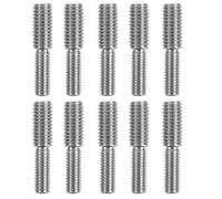 CRAFTHROU 10pcs Vis Double Filetage en Acier Inoxydable M8x20 à M10x20 Adaptateur Réducteur pour Assemblage Meuble Connexion Sécurisée Installation Facile