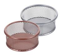 CRAFTHROU 2 Pièces Distributeur de Trombones en Métal Argenté | Maille Simple, Structure Résistante aux Rayures, Rangement Facile, pour Petits Objets au Bureau