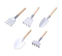 CRAFTHROU 5 Pièces Mini Pelles de Jardinage en Fer et Bois pour Plantes en Pot, Outil Portable à Design Mécanique, pour Jardinage Domestique et Désherbage Plusieurs Styles
