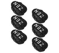 CRAFTHROU 6pcs Ornement Miniature de Jardin en Résine Noire Style Zen Effet Décoratif Réaliste, Résistant Déformation, pour Maisons et Salles de Réunion
