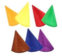 CRAFTHROU 7 Chapeaux de Nain Style Amusant en Feutre Légers et Confortables Pack de 7 Pièces Couleur Aléatoire pour Animaux, Accessoires D'halloween et Fête