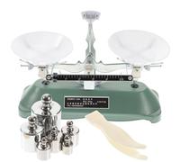 CRAFTHROU Balance Portable Facile à Utiliser en Alliage D'aluminium à Triple Fléau avec 6 Poids et Pince Épiler et Nettoyer pour Expériences en Laboratoire