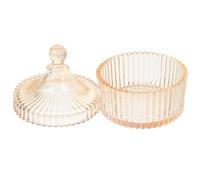 CRAFTHROU Bocal en Verre Kaki avec Couvercle pour Rangement de Snacks et Sel de Bain, Organiseur Pratique pour Comptoir Cuisine et Accessoires de Salle de Bain